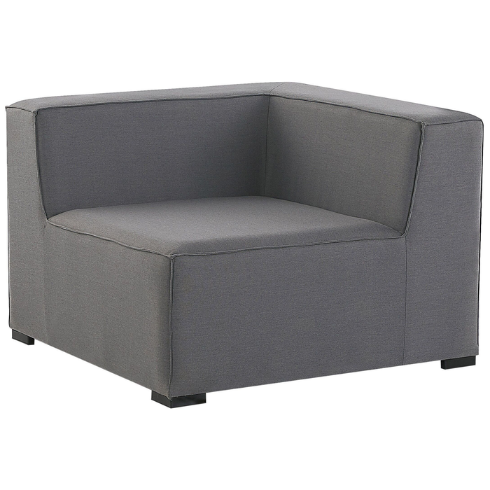 Beliani - AREZZO - Loungeset voor 7 Rechtszijdig - Grijs - Polyester