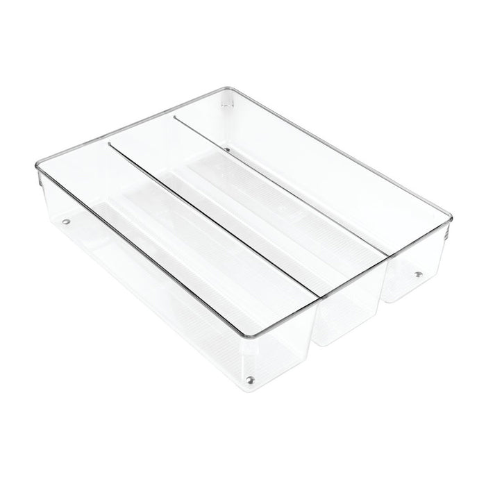 Lade Organizer, 3 Vakken, 26.7 x 34.8 x 7.6 cm, Kunststof, Transparant