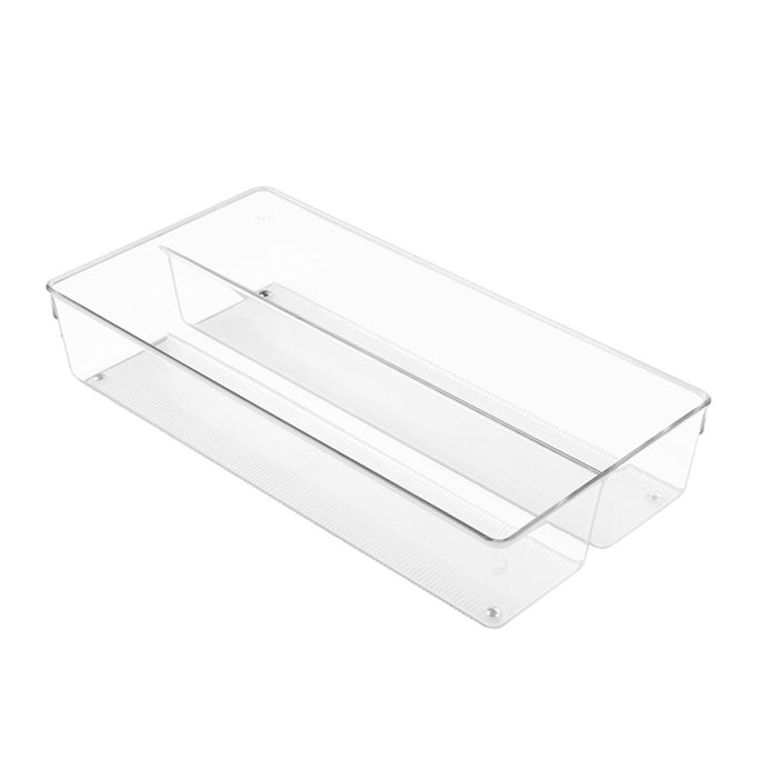 Lade Organizer, 3 Vakken, 26.7 x 34.8 x 7.6 cm, Kunststof, Transparant