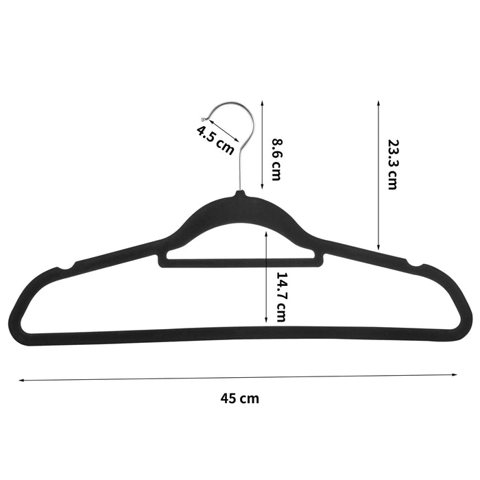 ACAZA Kledinghanger Zwart  - 30 st.