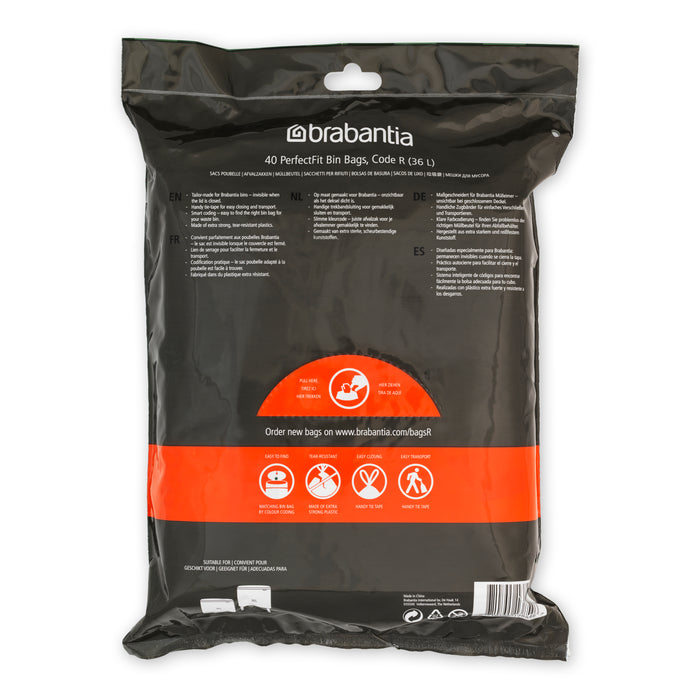 Brabantia PerfectFit Type R Afvalzakken 36 L - 40 zakken