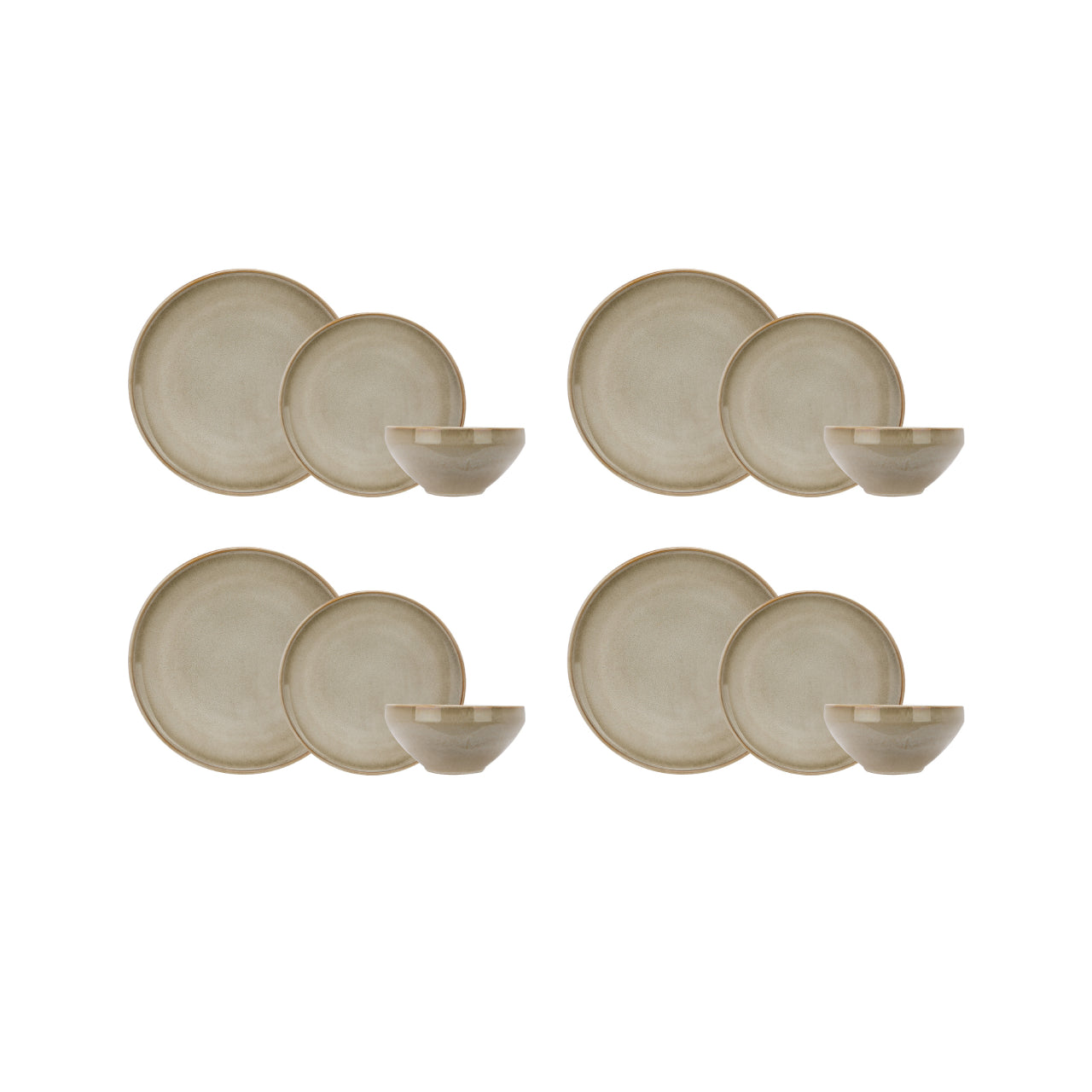 Cosy & Trendy Conico Serviesset 12-delig - Sand