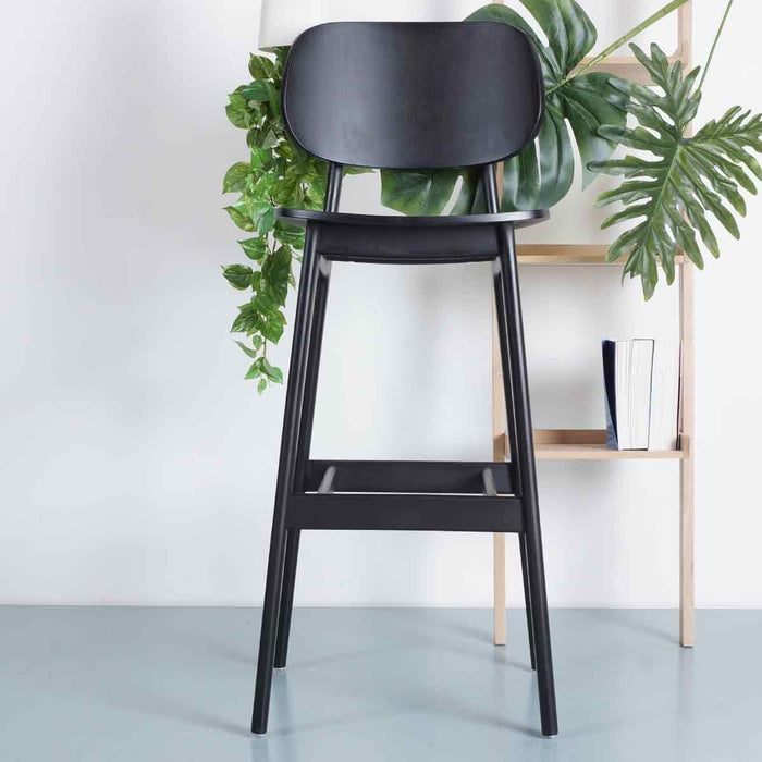 Bosse & Bo Bonn houten barkruk zwart - 65 cm
