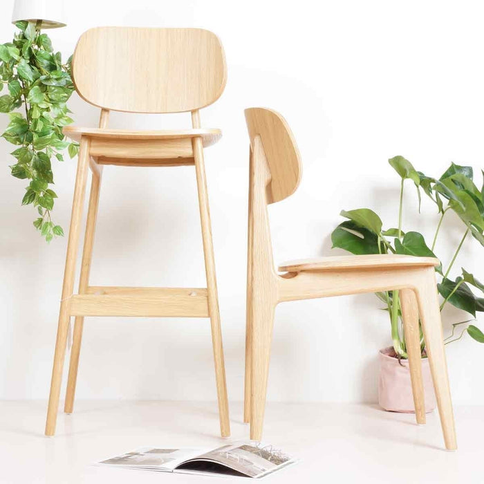 Bosse & Bo Bonn houten barkruk naturel - 65 cm