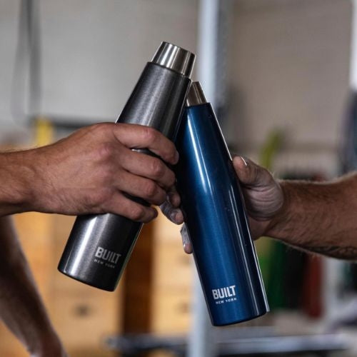 Dubbelwandige Thermosfles, 0.54 Liter, Blauw - BUILT New York | Perfec