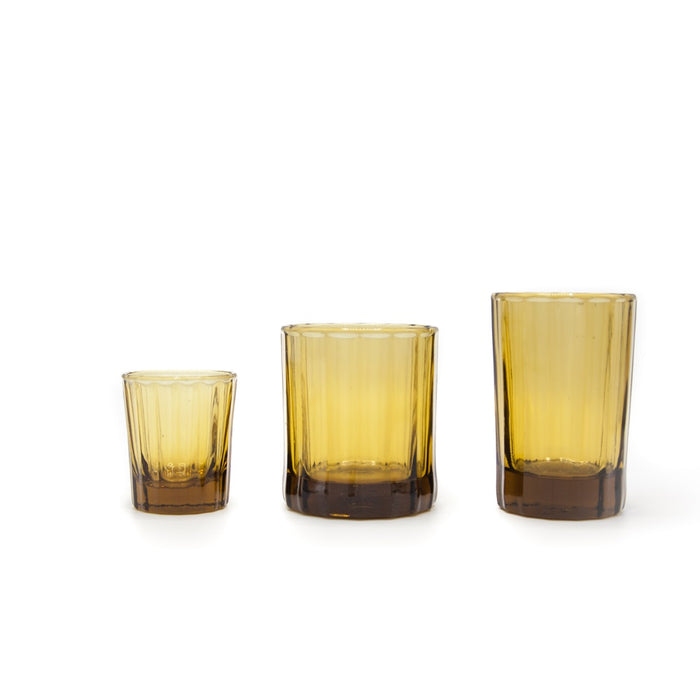 Brût Homeware, Set van 4 Tumbler 25 CL, amber