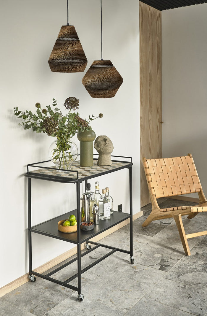 Villa Collection Alk hanglamp bruin - met zwart koord