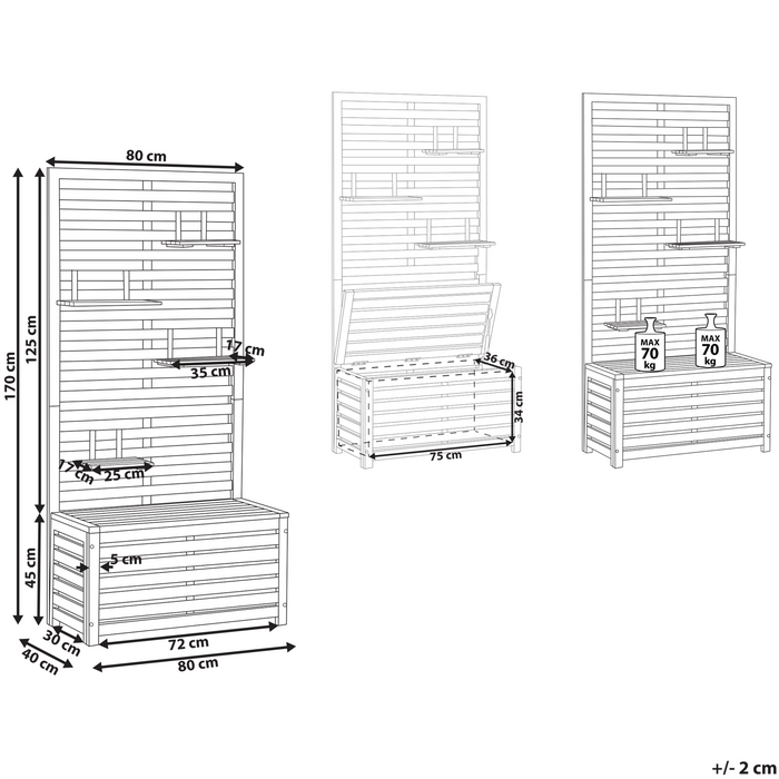 Beliani - MATINO - Tuinbank - Lichte houtkleur - Acaciahout