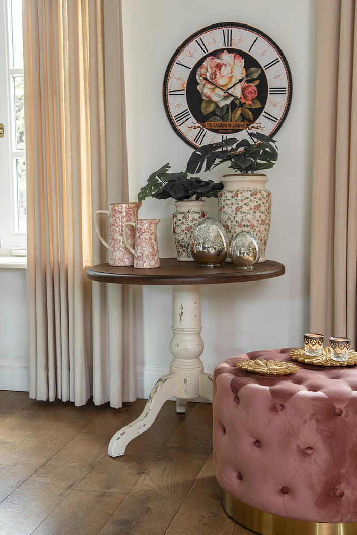 Clayre & Eef Decoratieve Schenkkan 2200 ml Roze Beige Keramiek