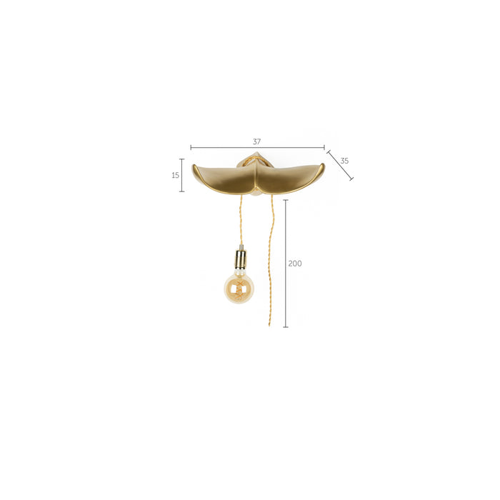 Bold Monkey The Tail Will Follow wandlamp goud
