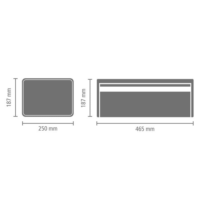 Brabantia Broodtrommel met klepdeksel - Soft Beige