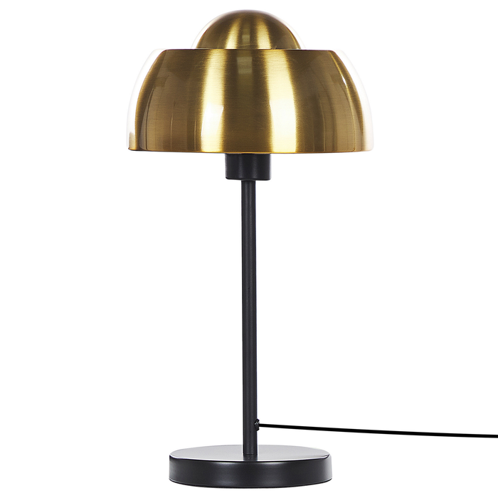Beliani - SENETTE - Tafellamp - Zwart|Goud - Metaal