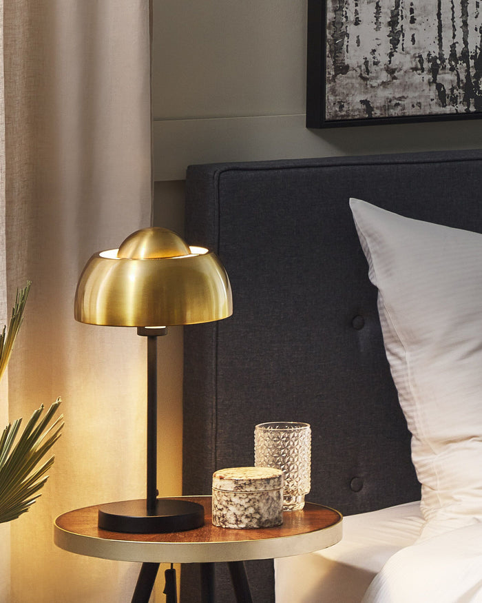 Beliani - SENETTE - Tafellamp - Zwart|Goud - Metaal