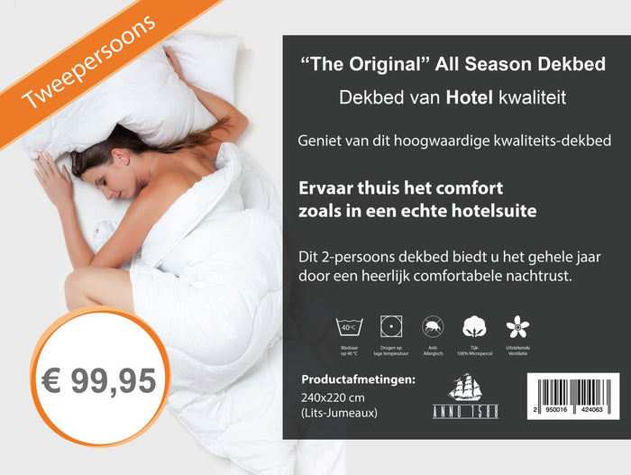 Luxe Hotel Dekbed - Anti Allergie - Warmteklasse 3 - 240x220 cm