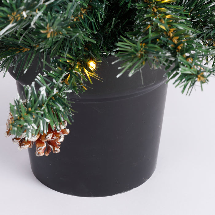 Black Box Trees Creston Set van 2 Kerstbomen en 1 Krans - LED - Groen