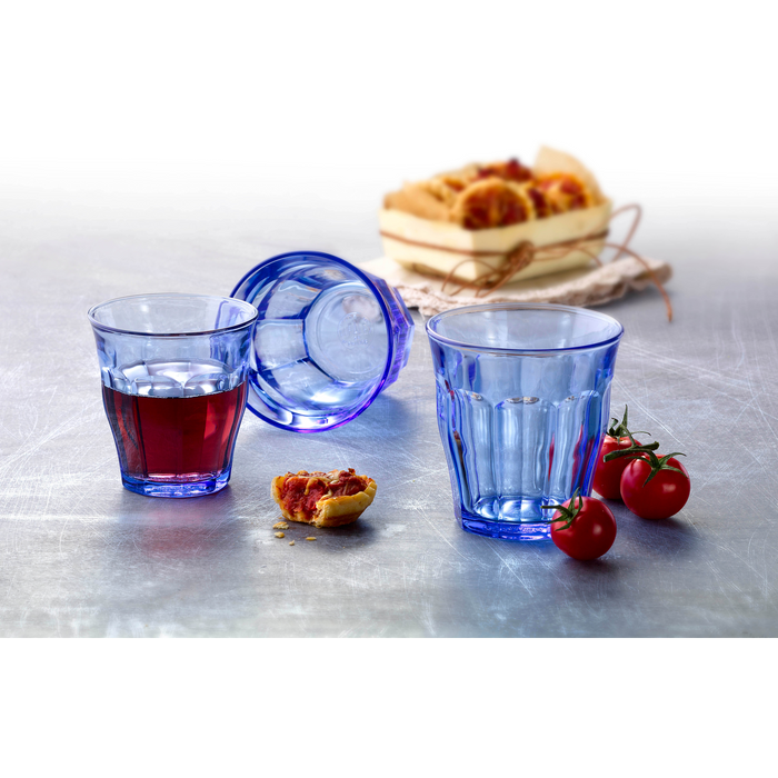 Duralex Picardie Waterglas 22 cl - 8,4cm - 6 stuks - Blauw Glas