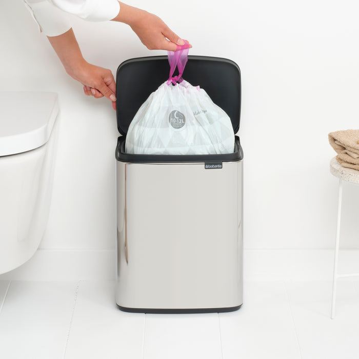 Brabantia Bo Afvalemmer 12 L - Brilliant Steel