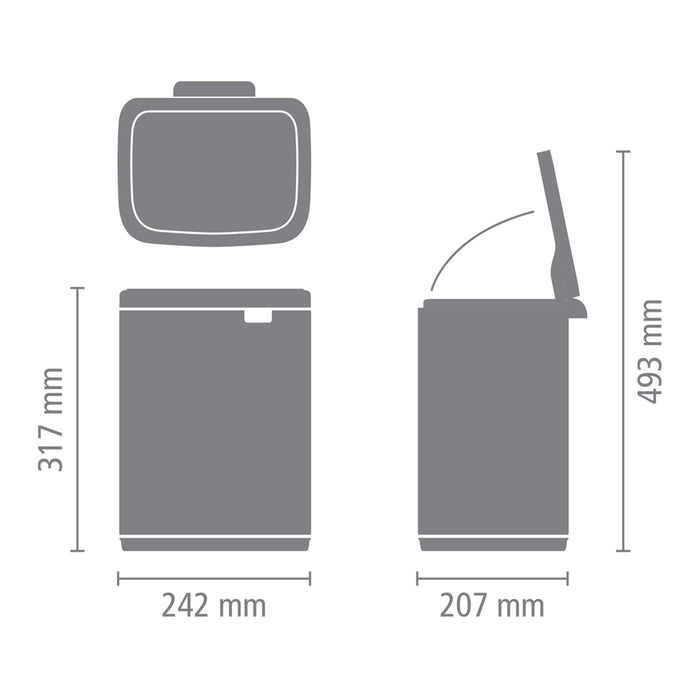 Brabantia Bo Afvalemmer 7 L - Dreamy Blue