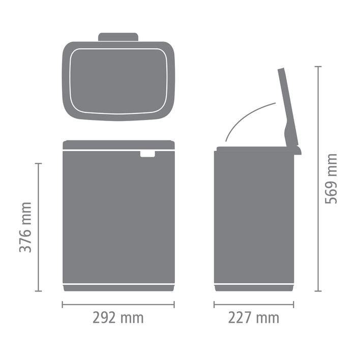 Brabantia Bo Afvalemmer 12 L - White