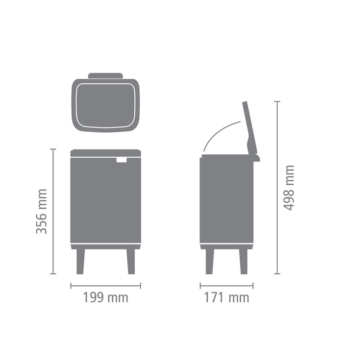Brabantia Bo Hi Afvalemmer 4 L - White