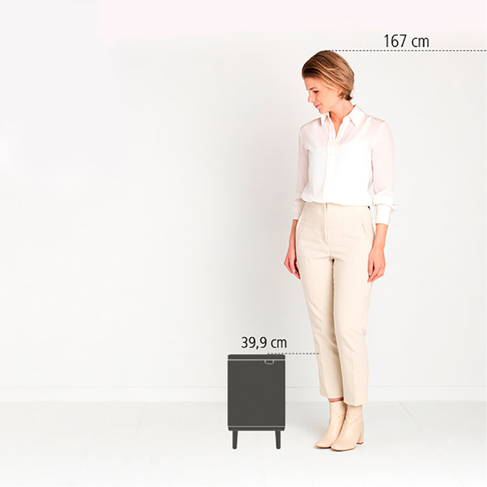 Brabantia Bo Hi Afvalemmer 7 L - Platinum