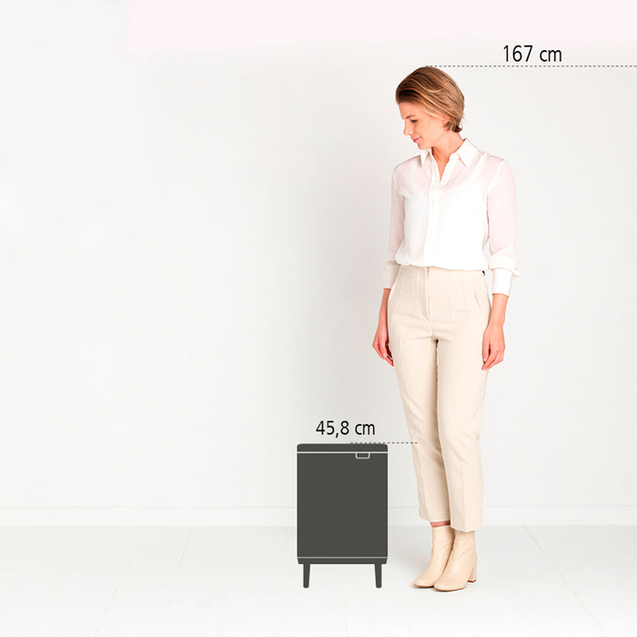 Brabantia Bo Hi Afvalemmer 12 L - White