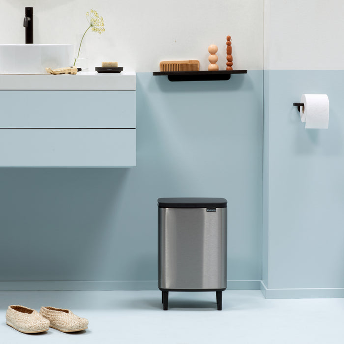 Brabantia Bo Hi Afvalemmer 12 L - Matt Steel FPP