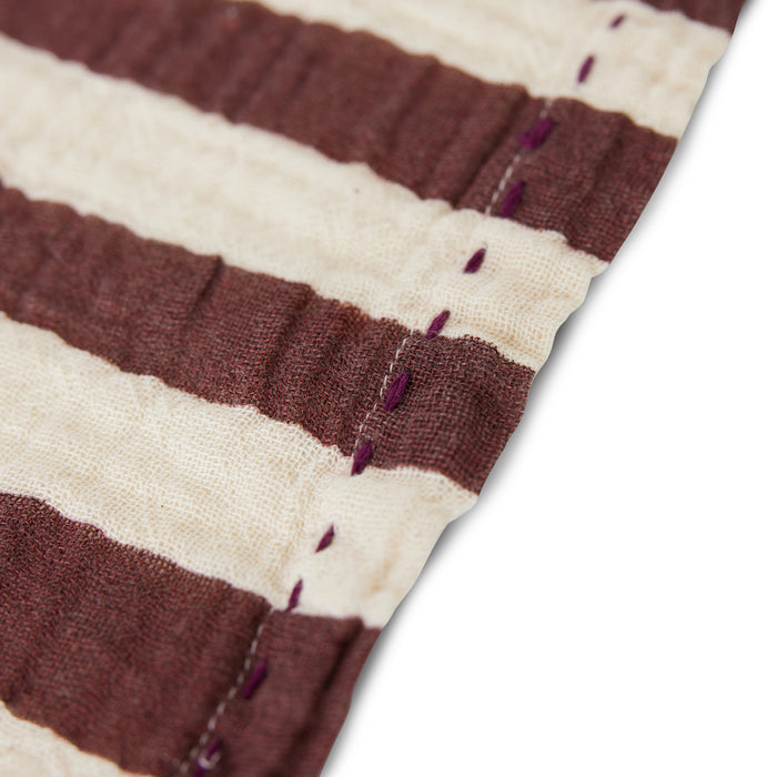 HKliving Striped Burgundy Servetten - Set van 2