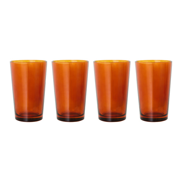HKliving 70's Glassware Theeglas 0,4 L - Set van 4