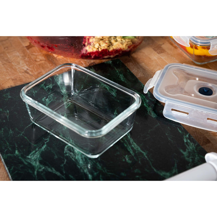 Sareva Vacuum Glazen Ovenschalen | Vershoudbakjes 8-Delig