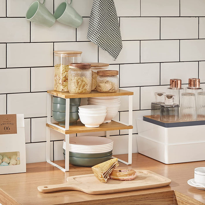 Parya Home kruidenrek - set van 2  - wit|naturel