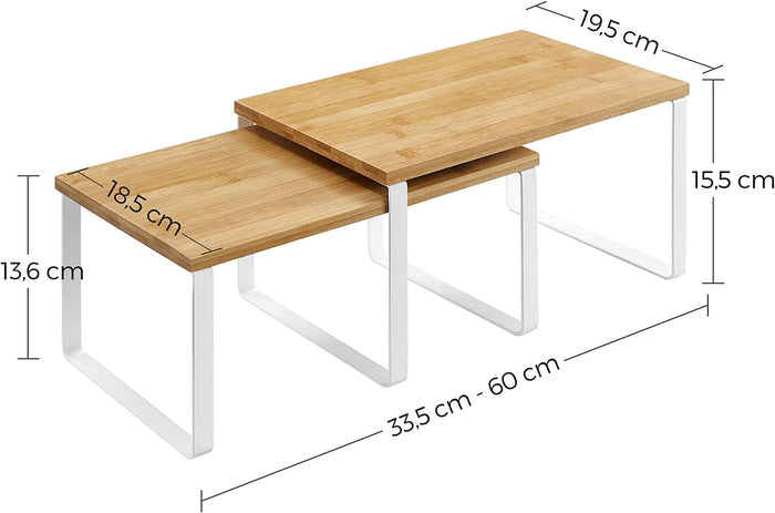 Parya Home kruidenrek - set van 2  - wit|naturel