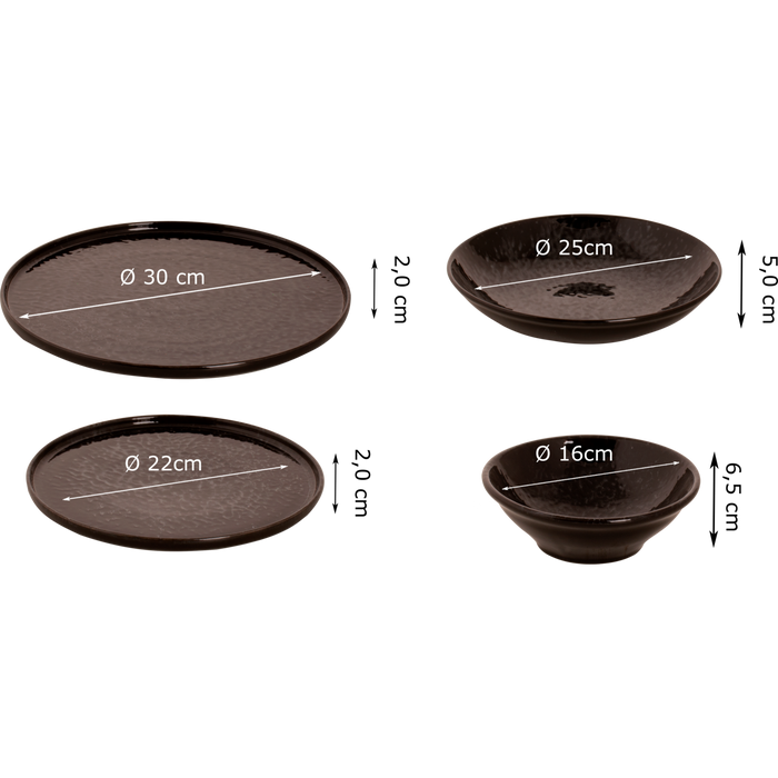 DS1 SERVIES 24-DLG ZWART TAHITI