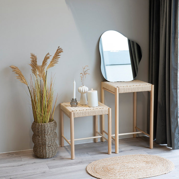 Artichok Loek houten barkruk met geweven zitting - 66,5 cm