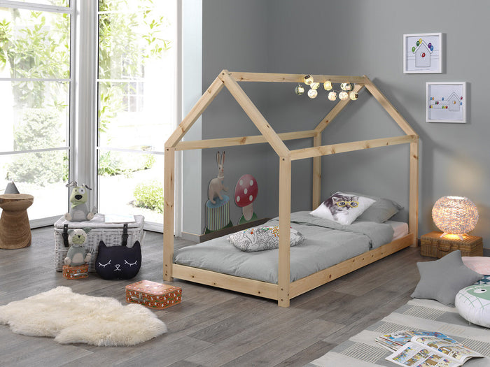 Vipack Cabane Bed 90 x 200 cm Naturel