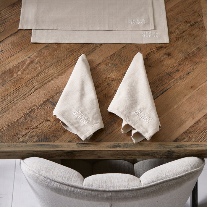 Riviera Maison Stoffen servetten set - Whisper Flax