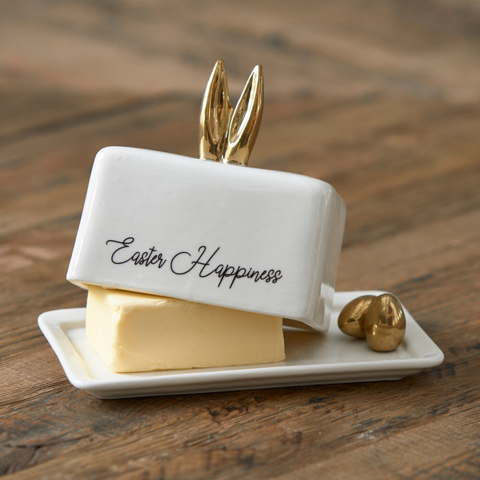 Riviera Maison Botervloot met deksel, paashaas - Easter Happiness