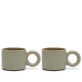 Riviera Maison Mok met oor Marseille 260 ML 2 stuks - Groen - Keramiek