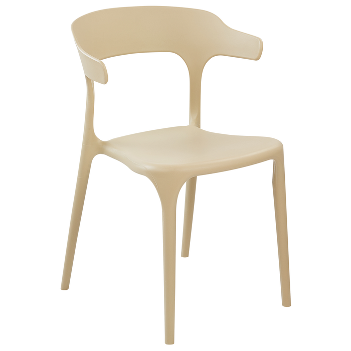 Beliani - GUBBIO - Eetkamerstoel set - Beige - Polypropyleen