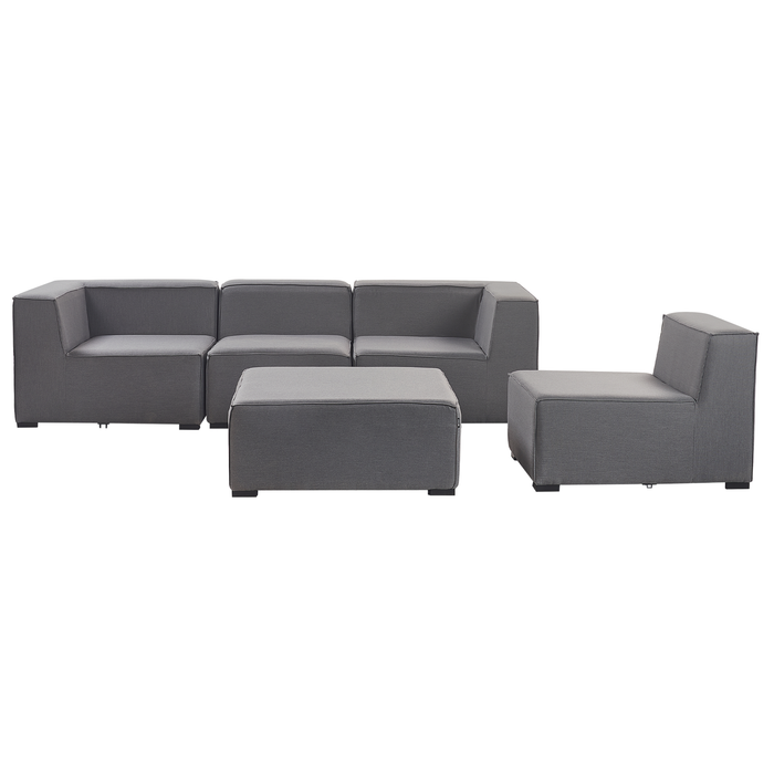 Beliani - AREZZO - Bankenset - Grijs - Polyester