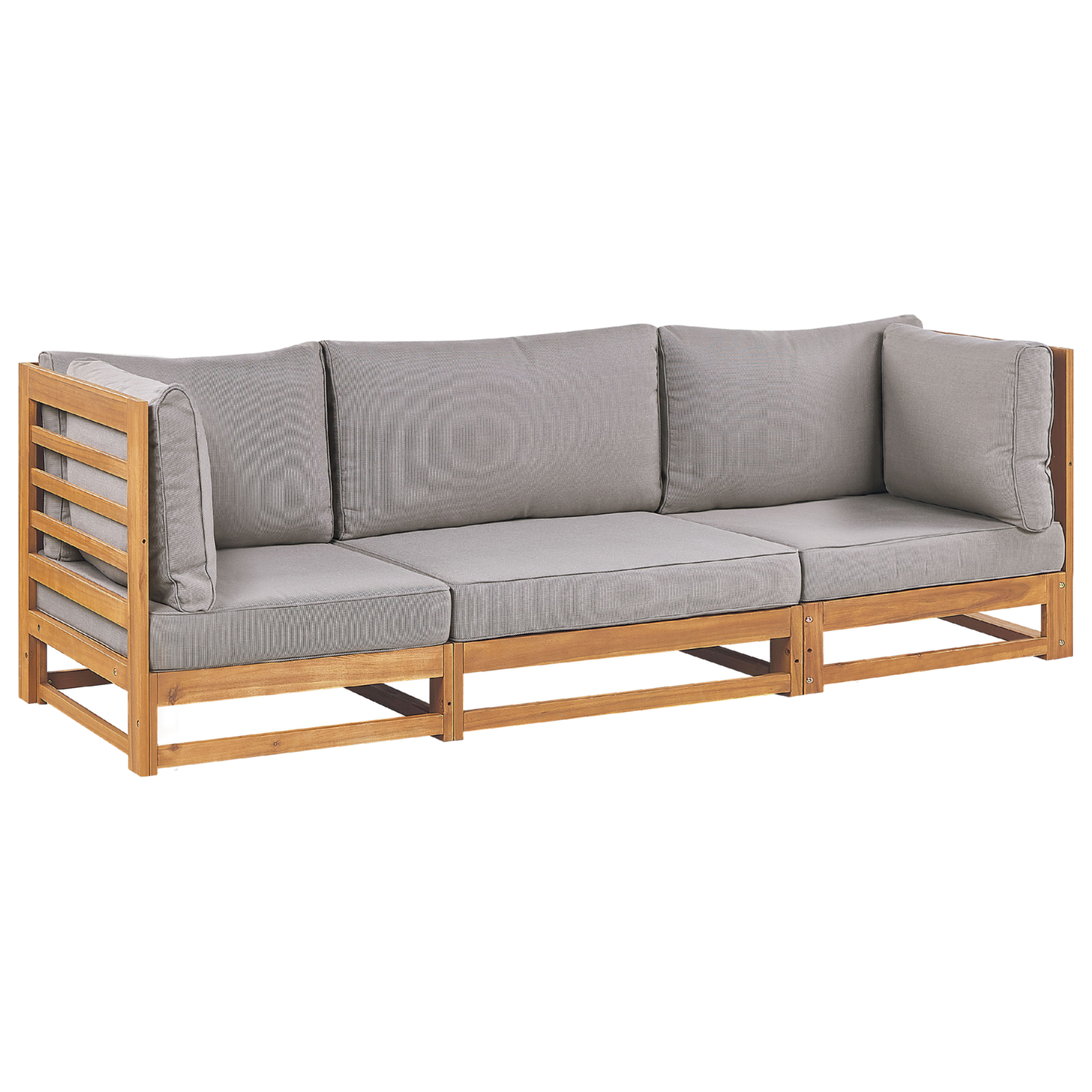Beliani - TRANI - Tuinbank - Taupe - Acaciahout
