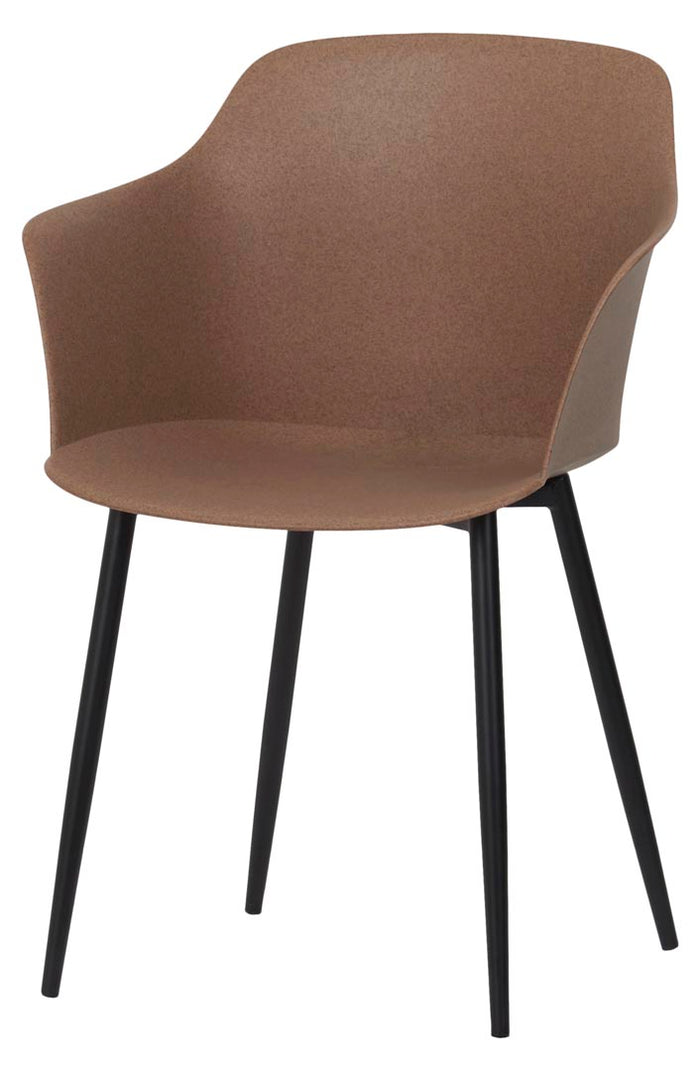 Hioshop Camilla tuinstoel zwart, bruin.