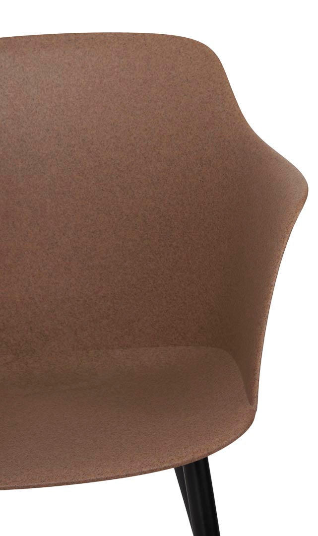 Hioshop Camilla tuinstoel zwart, bruin.