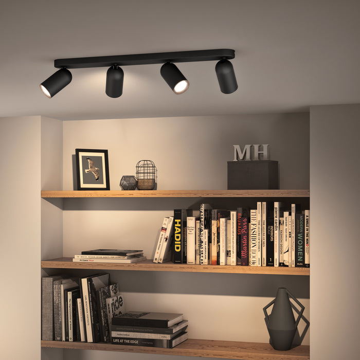 Philips Pongee Opbouwspot - 4x Philips LED Scene Switch
