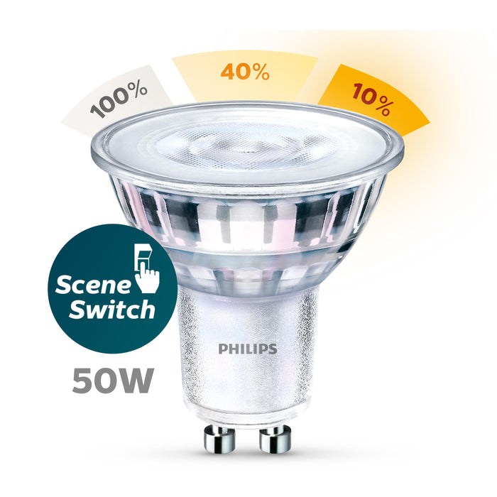 Philips Pongee Opbouwspot - 4x Philips LED Scene Switch