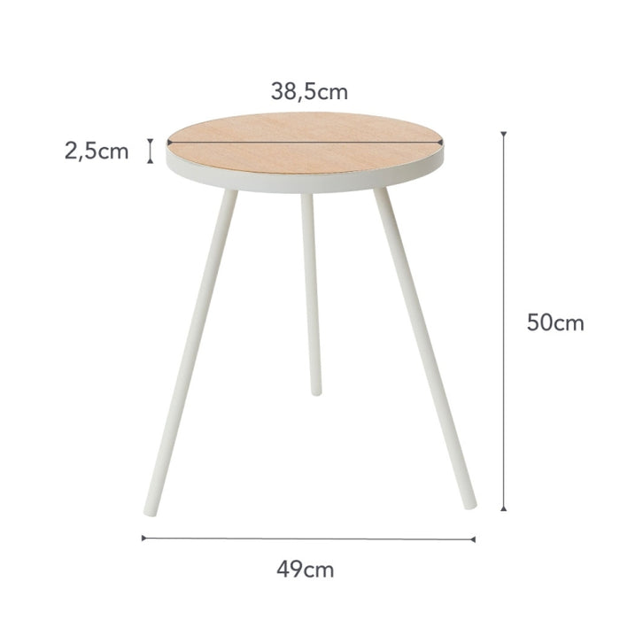 Yamazaki Bijzettafel Rond - Tower - Wit