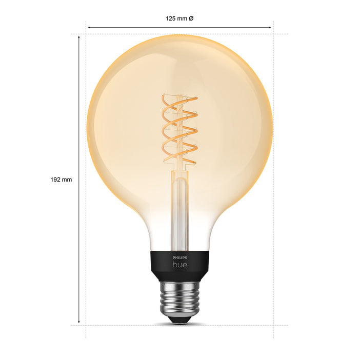 Philips Hue filament globelamp G125 - warmwit licht - 1-pack - E27