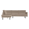WOOOD Rodeo Hoekbank Links - Velvet -  Khaki