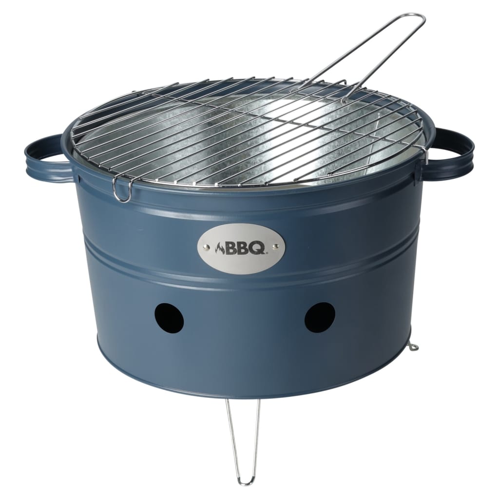 ProGarden Barbecue emmer met 2 handvatten 34,5 cm mat donkerblauw