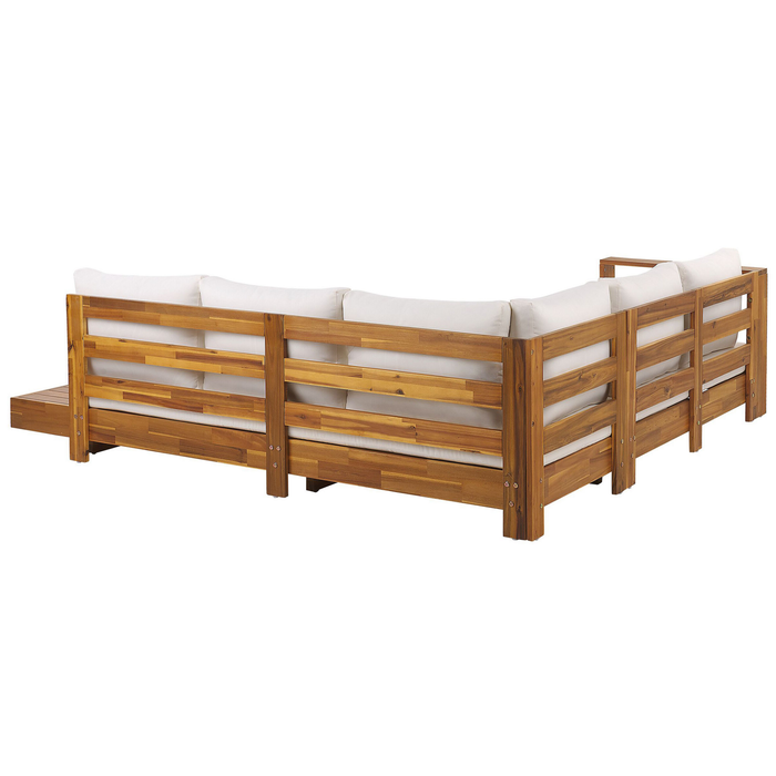 Beliani - MARETTIMO - Loungeset voor 5 - Lichte houtkleur - Acaciahout